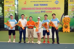 Hơn 120 tay vợt dự Giải tennis Doanh nhân trẻ